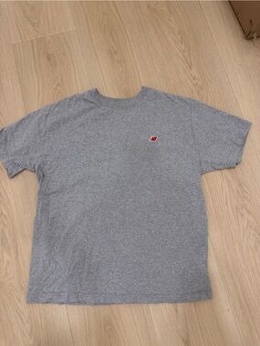 New Balance Gray Crewneck with Red Logo Tag